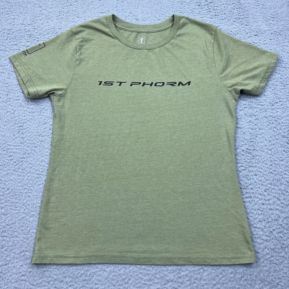 1st Phorm Shirt Womens XL Green Short Sleeve Tee‎ Athletic Workout Gym